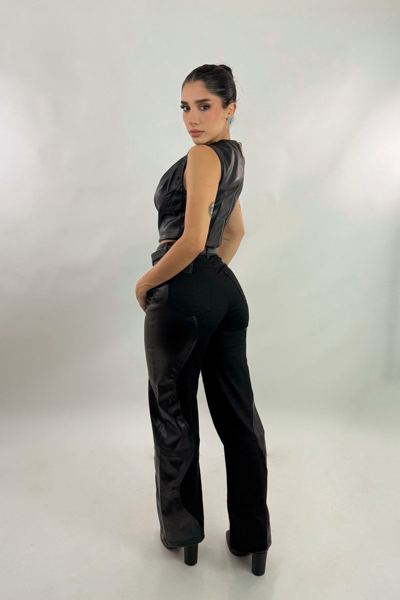 Pantalon Vinipiel Negro
