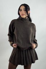 Set Sweater y Falda Cafe