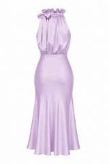 Vestido Cuello Ruffle Rosa
