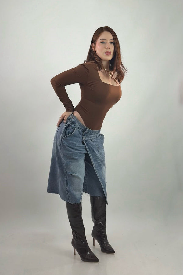 Biker Asimetrico Denim