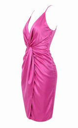 Vestido Satinado Anudado