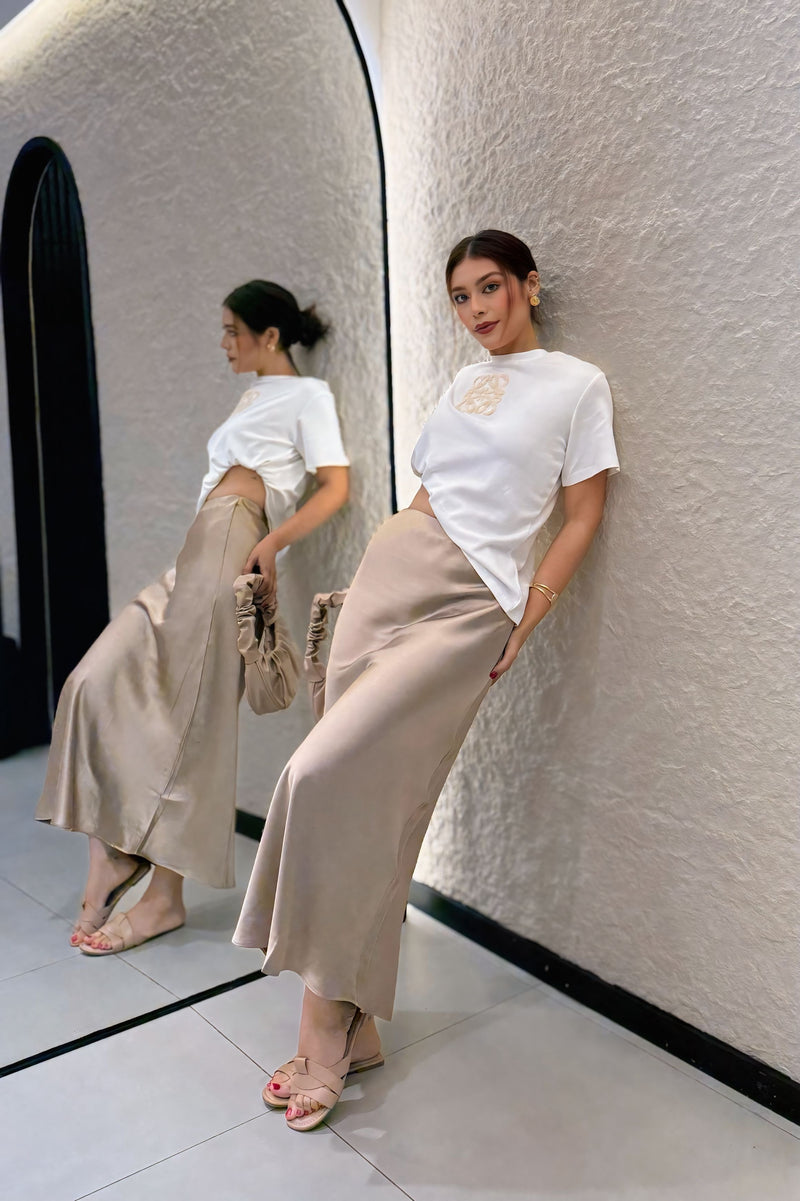 Blusa Dupe Loewe Blanca