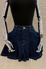 Falda Plisada Dark Denim