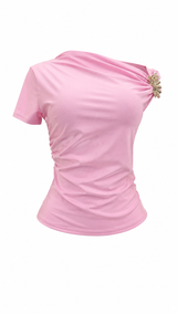 Blusa Ruched App Dorada Rosa