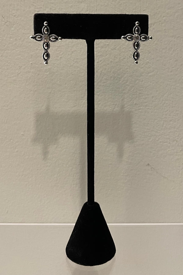 Aretes Cross Silver