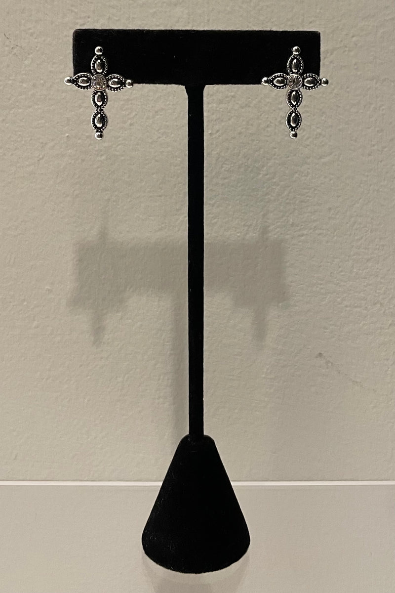 Aretes Cross Silver