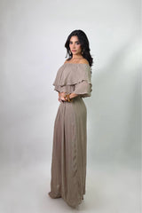 Set Top y Pantalon Olgado Cafe