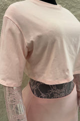 Pantiblusa Tshirt Encaje Rosa