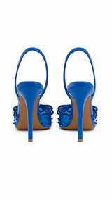 Zapatilla Stiletto Azul de Pedreria