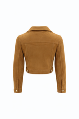 Jacket Corta Velvet Camel