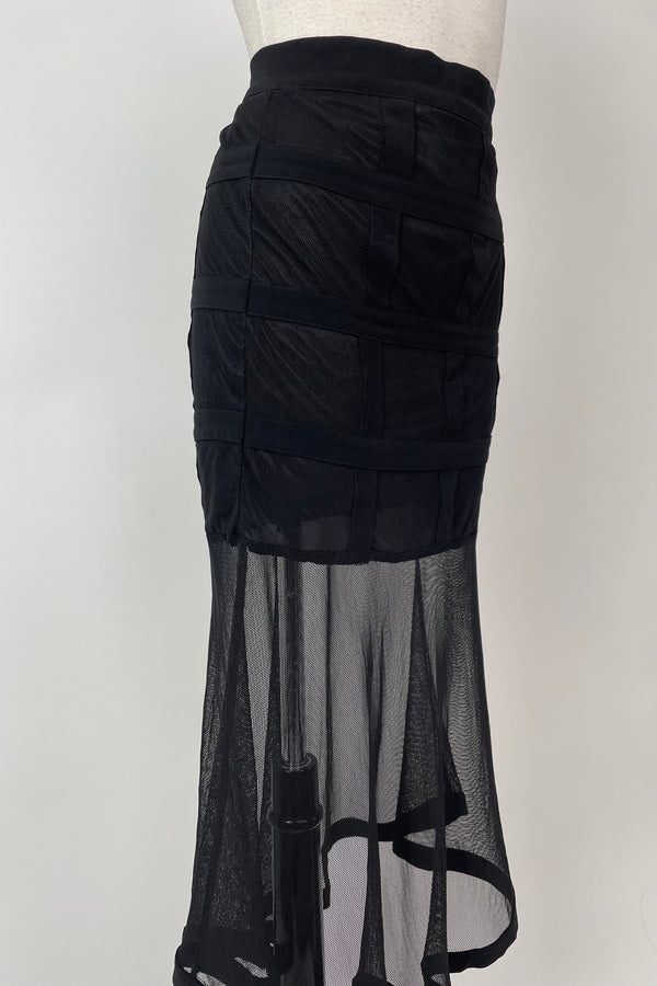 Falda Negro con Transparencia