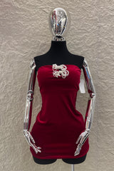 Vestido App de Perlas Velvet Ruby