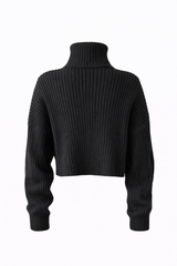 Sweater Oversize Cuello Tortuga Negro