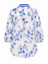 Blusa Print Flores Azul