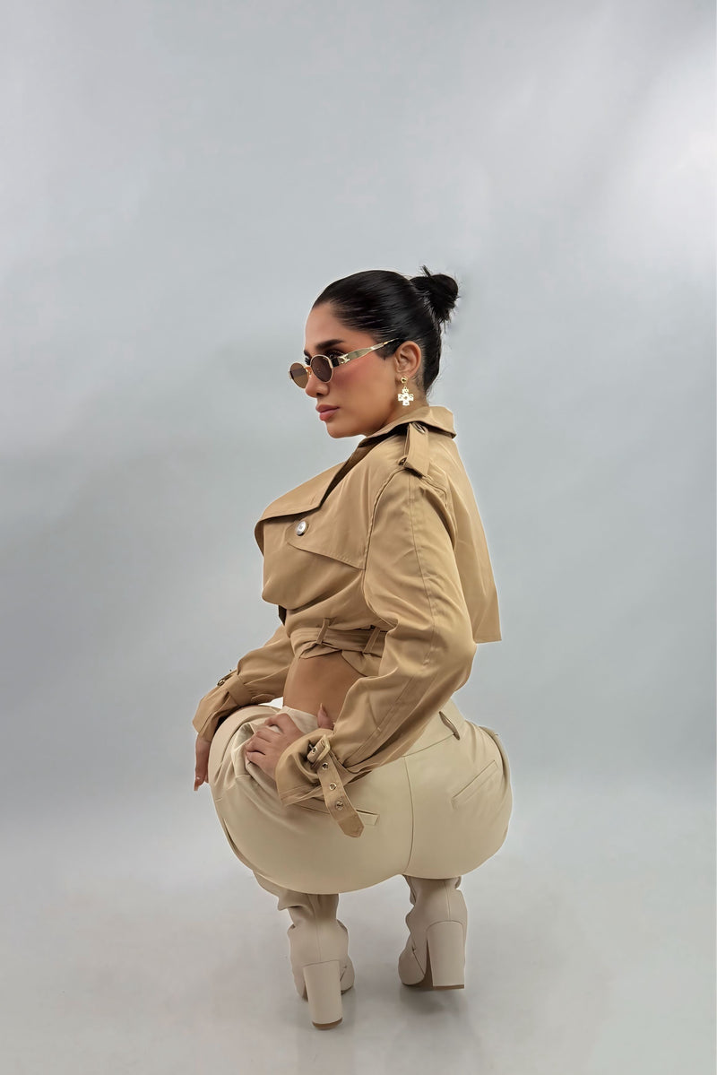 Cazadora Corta Beige