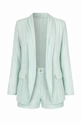 Set Blazer y Short De Rayas Verde