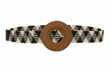 Cinto Elastico Bicolor Hebilla Circular