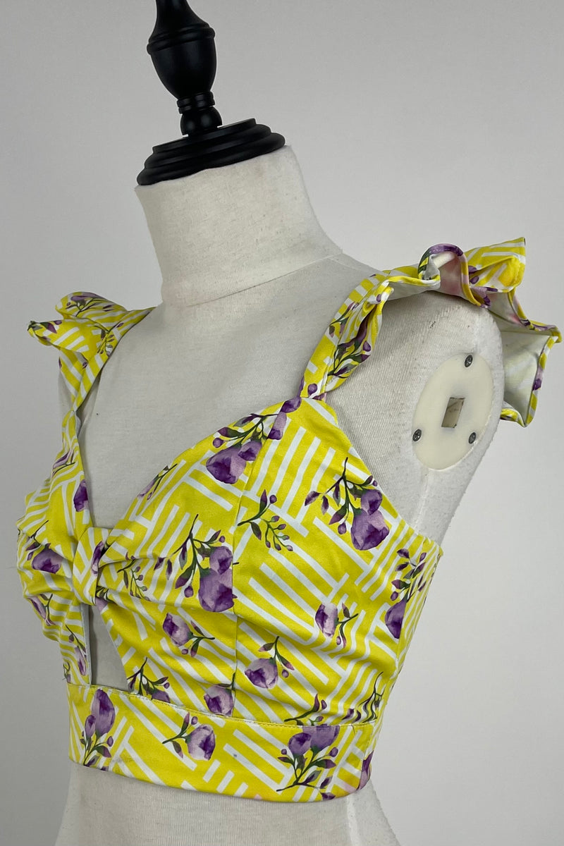 Crop Top Amarillo Floral