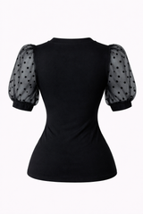 Blusa Corazon de Lentejuela Negra