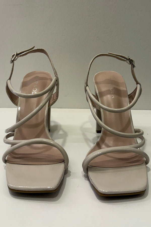 Zapatilla De Tiras Beige