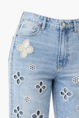 Pantalon App de Perlas Denim