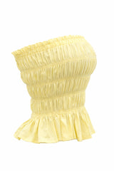 Crop Top Elastico Amarillo