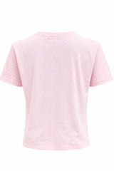Tshirt Corta Rhinestone Rosa