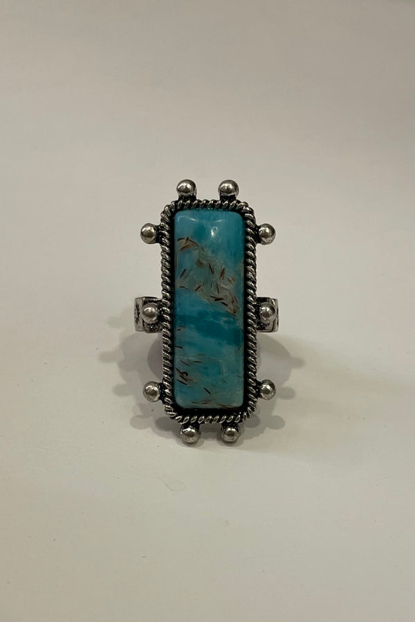 Anillo Rectangle Turquoise