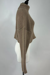 Sweater Corto Cuello Alto Beige