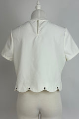 Blusa Blanca Con Estoperoles