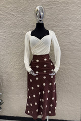 Falda Midi Polka Dots Cafe