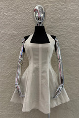 Vestido Halter Corset Beige