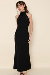 Vestido Largo Halter Negro