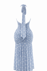 Vestidi Midi Polka Azul