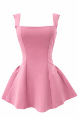 Vestido Volado Rosa