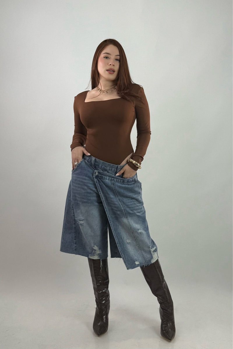 Biker Asimetrico Denim