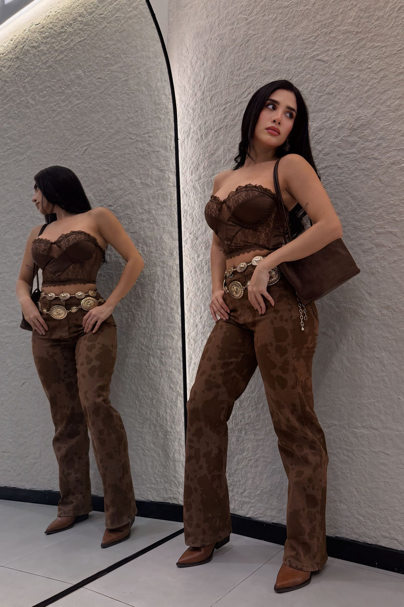 Pantalon Cow Cafe