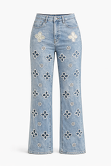Pantalon App de Perlas Denim