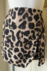 Short Falda Corta Beige Leopard