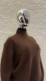 Set Blusa y Pantalon Oversize Tela Sweater Cafe
