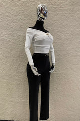 Pantalon con Cinto Velvet Negro