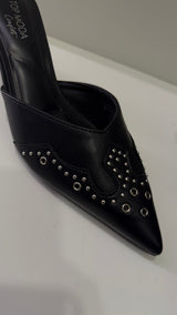 Zapatilla Stiletto Western Negra