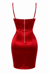 Vestido Midi Satinado Con Copa