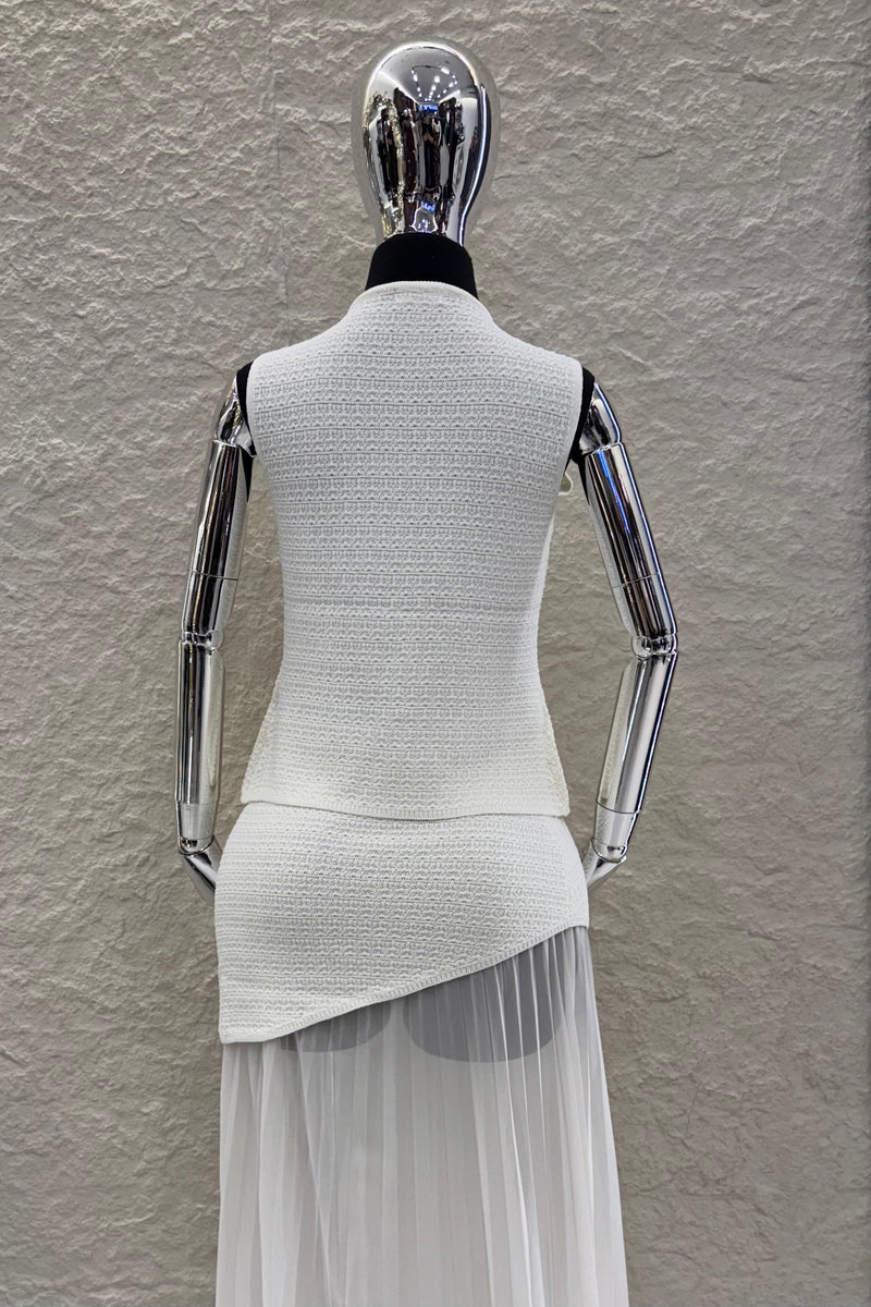 Set Blusa y Falda Crochet Blanco