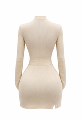 Set Blusa y Falda Tela Punto Beige