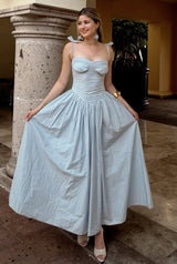 Vestido Midi Corset Azul