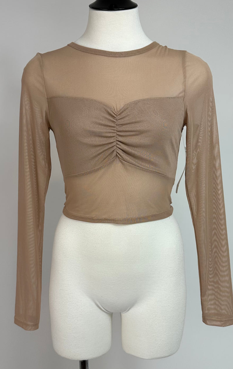 Croptop Mesh Beige