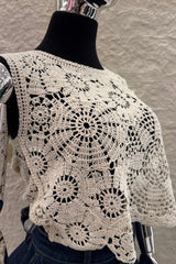 Top Crochet Beige