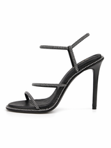 Zapatilla Negra Con Piedras