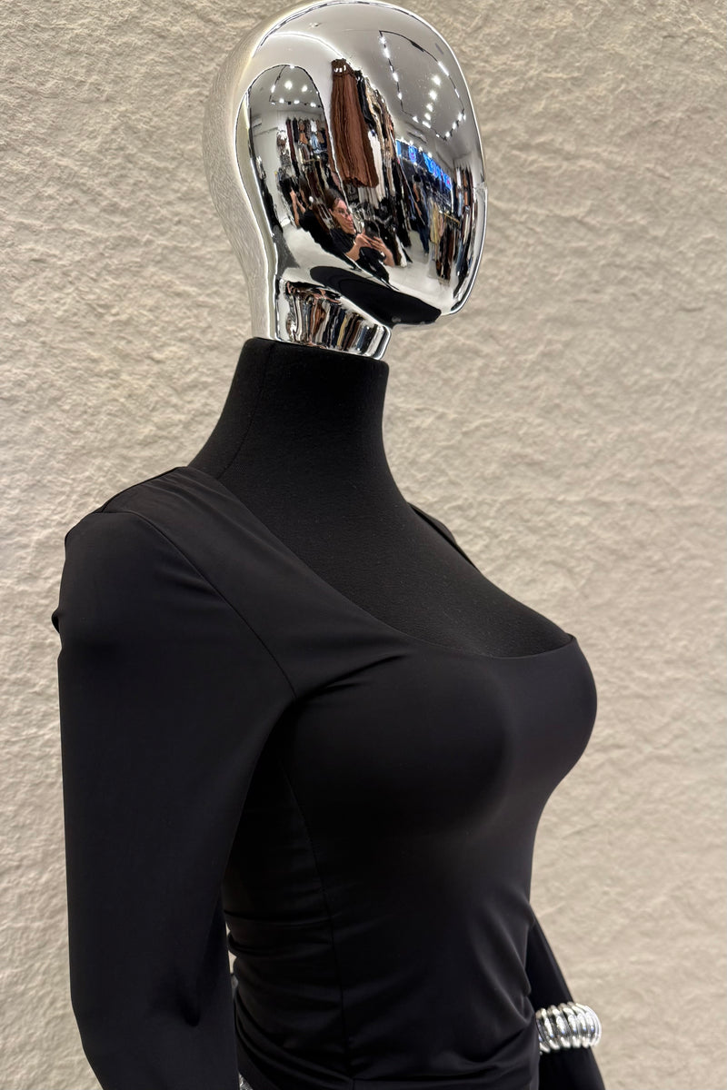 Blusa Manga Larga Negra